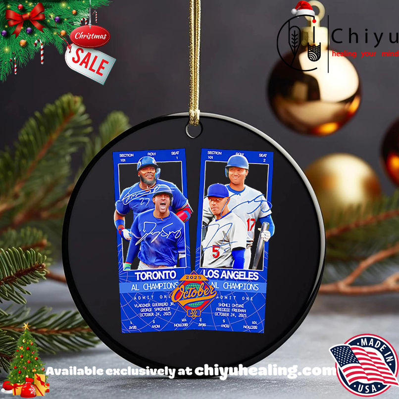 Toronto vs Los Angeles World Series Matchup '25 shirt, Hoodie, Sweatshirt, Poster Canvas, Mug, Ornaments