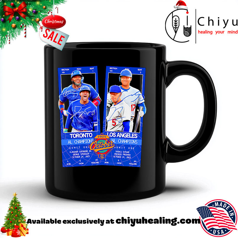 Toronto vs Los Angeles World Series Matchup '25 shirt, Hoodie, Sweatshirt, Poster Canvas, Mug, Ornaments