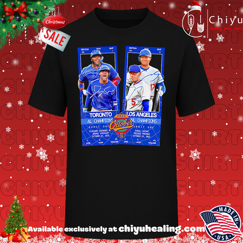 Toronto vs Los Angeles World Series Matchup '25 shirt, Hoodie, Sweatshirt, Poster Canvas, Mug, Ornaments