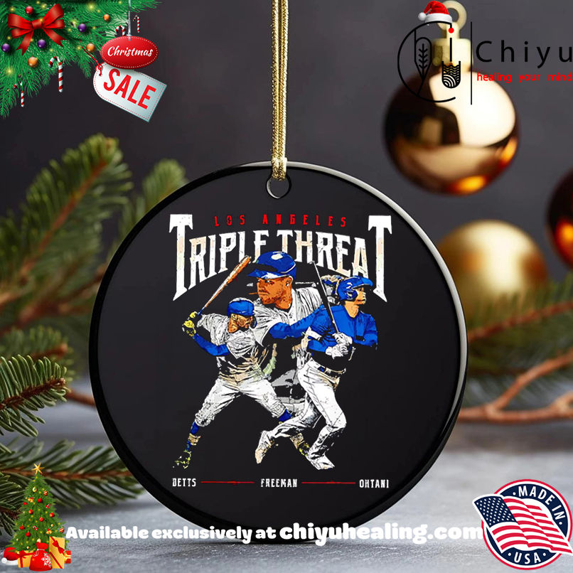 Triple Threat Baseball Ohtani Betts Freeman Los Angeles Dodgers retro shirt, Hoodie, Sweatshirt, Poster Canvas, Mug, Ornaments