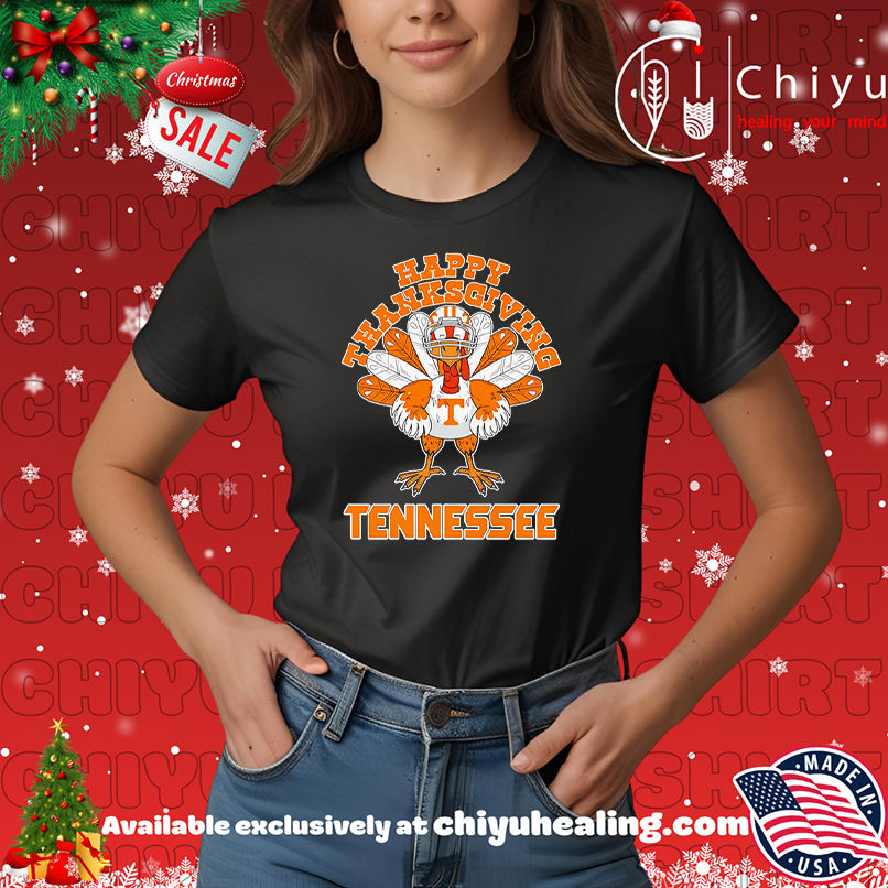 Turkey Happy Thanksgiving Tennessee Volunteers shirt, Hoodie, Sweatshirt, Poster Canvas, Mug, Ornaments