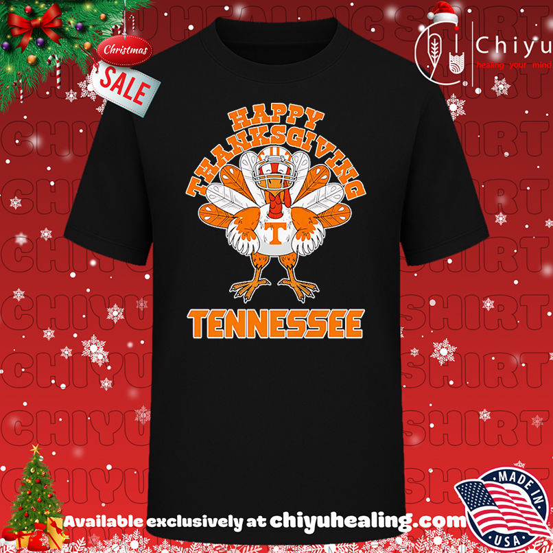 Turkey Happy Thanksgiving Tennessee Volunteers shirt, Hoodie, Sweatshirt, Poster Canvas, Mug, Ornaments