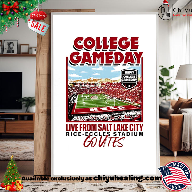 Utah Utes football College GameDay Live From Salt Lake City 2025 shirt, Hoodie, Sweatshirt, Poster Canvas, Mug, Ornaments