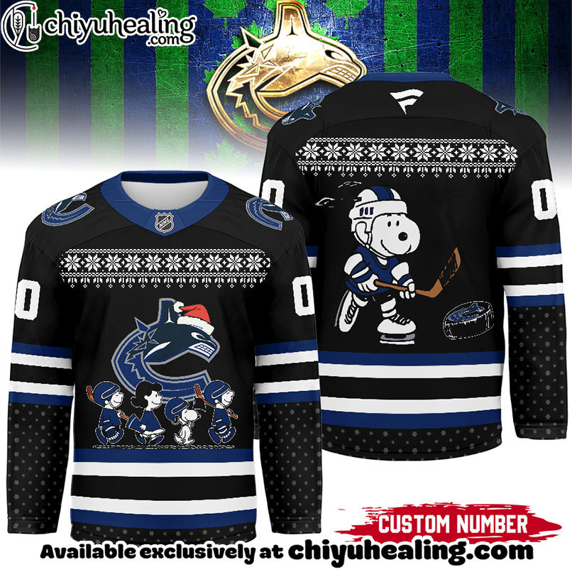 Vancouver Canucks - Premium NHL Peanuts Snoopy Hockey Jersey Ver 2