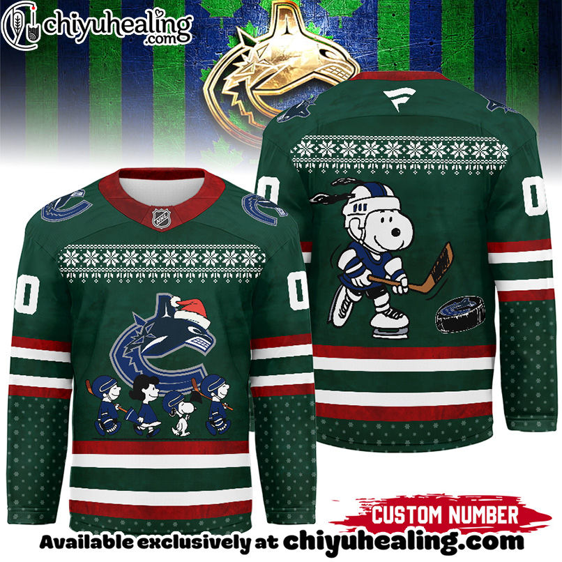 Vancouver Canucks - Premium NHL Peanuts Snoopy Hockey Jersey