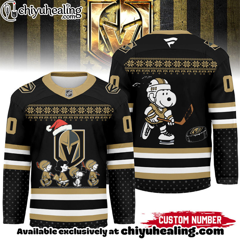 Vegas Golden Knights - Premium NHL Peanuts Snoopy Hockey Jersey Ver 2
