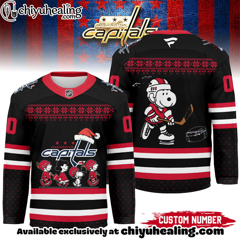 Washington Capitals - Premium NHL Peanuts Snoopy Hockey Jersey Ver 2
