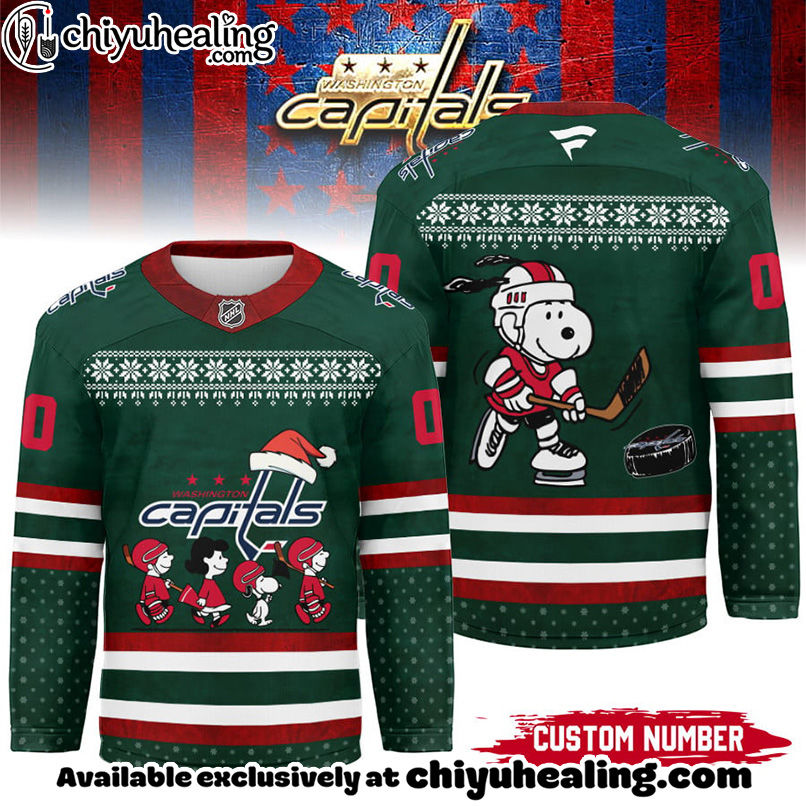Washington Capitals - Premium NHL Peanuts Snoopy Hockey Jersey