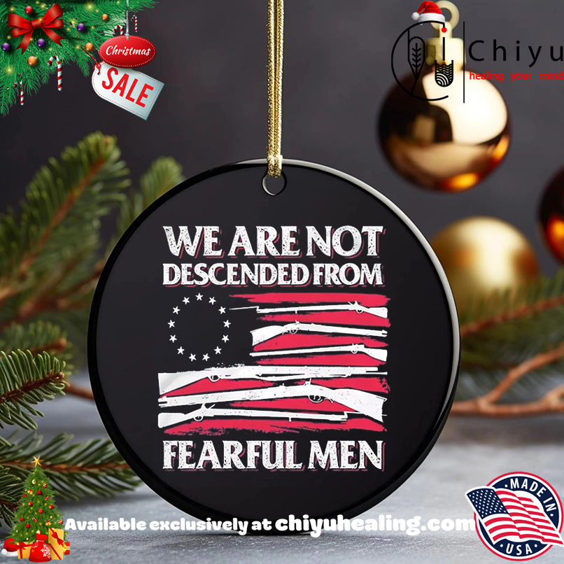 We Are Not Descended From Fearful Men Betsy Ross Flag shirt, Hoodie, Sweatshirt, Poster Canvas, Mug, Ornaments