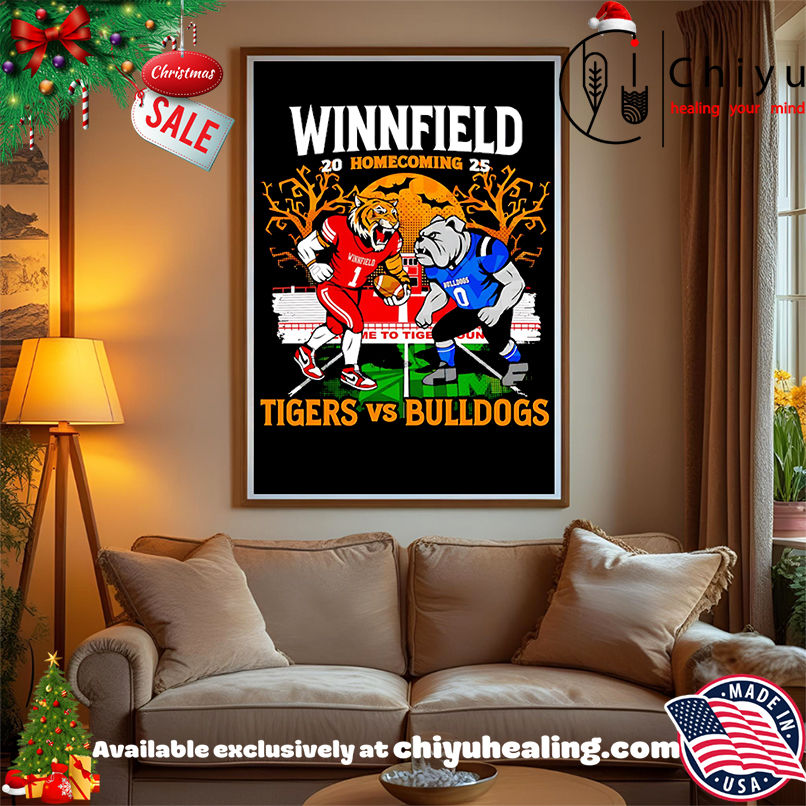 Winnfield Homecoming 2025 Tigers vs Bulldogs shirt, Hoodie, Sweatshirt, Poster Canvas, Mug, Ornaments