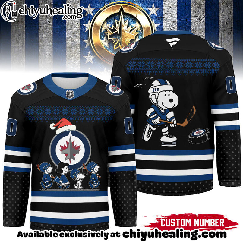 Winnipeg Jets - Premium NHL Peanuts Snoopy Hockey Jersey Ver 2