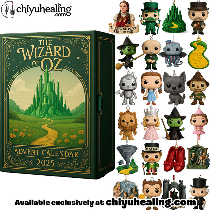 Wizard of Oz Advent Calendar 2025, Christmas Countdown Advent Calendar Gift Box with 24 Acrylic Ornaments