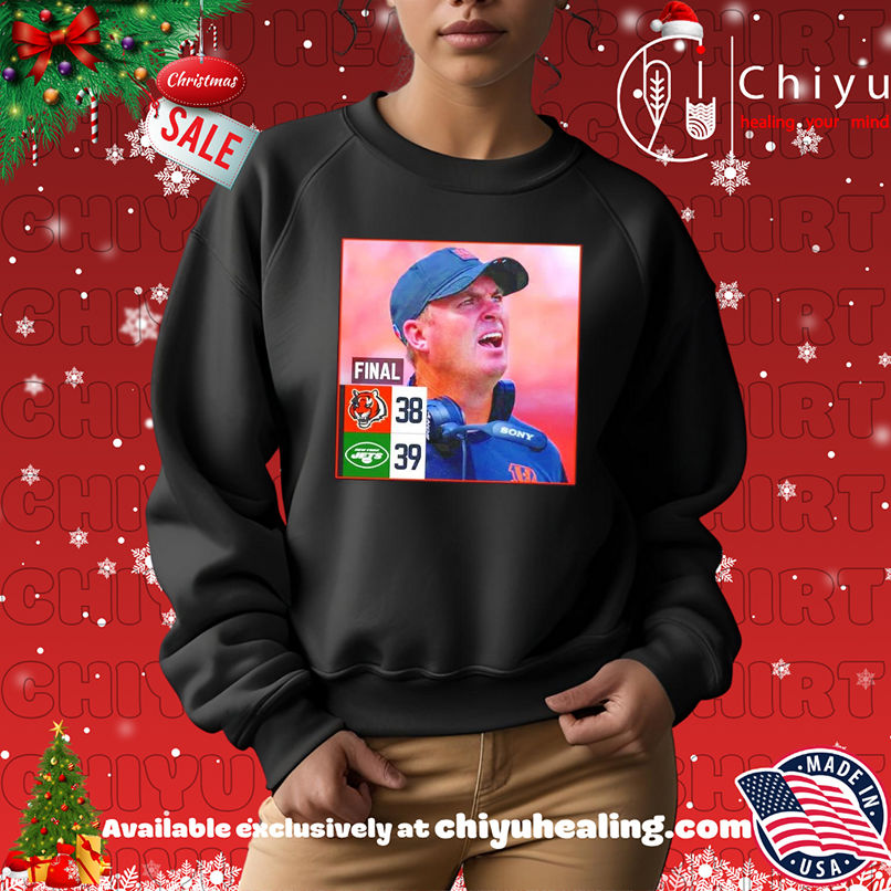 Zac Taylor Final Score Sports Bengals vs Jets 38-39 shirt Zac Taylor Final Score Sports Bengals vs Jets 38-39 shirt